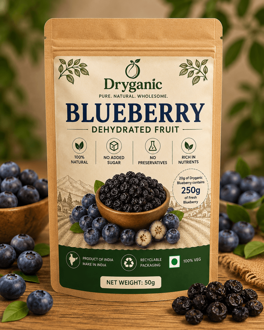 Premium Dehydrated Blueberries